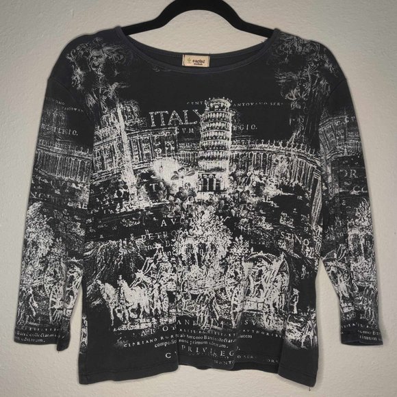 All Over Print Italy Quarter Sleeve Shirt - Picture 1 of 6